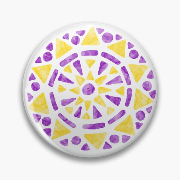 Item preview, Mandala Purple Yellow Intersex Pride Flag designed and sold by JoyfulJen.