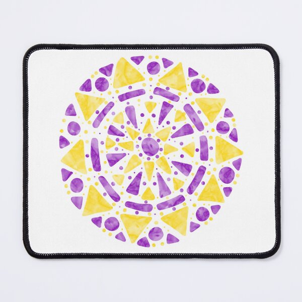 Artikelvorschau, Mandala Lila Gelb Intersex Pride Flagge entworfen und verkauft von JoyfulJen.