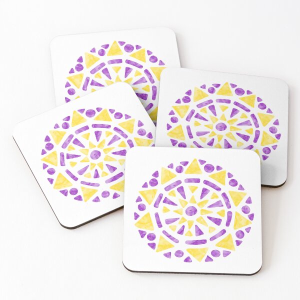 Item preview, Mandala Purple Yellow Intersex Pride Flag designed and sold by JoyfulJen.