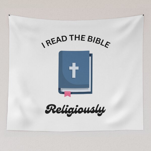 Item preview, I Read The Bible Religiously Light designed and sold by aheartforgod.