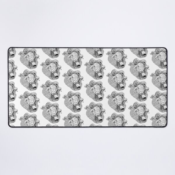 Item preview, Ram black and white illustration designed and sold by Olivia Braunsteiner.