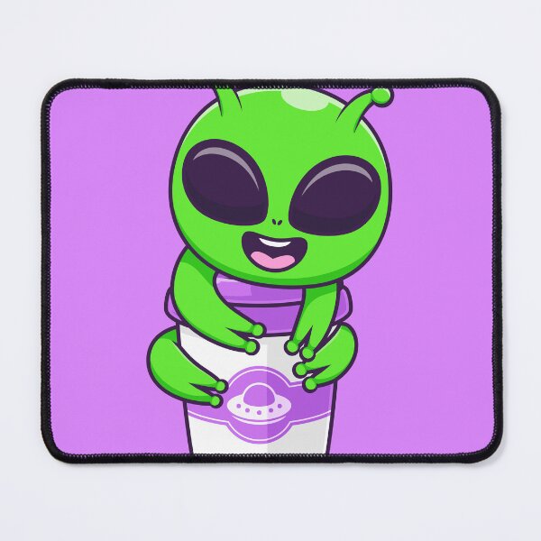 Item preview, Cute Alien Hugging Coffee Cup Cartoon Vector Icon - Adorable Science and Drink Illustration designed and sold by hjian8219.