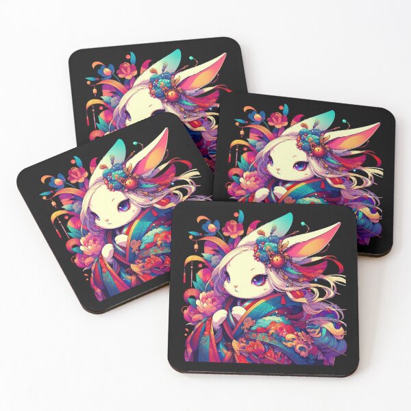 Item preview, Colorful and Stylish Bunny in Kimono designed and sold by Dynke.