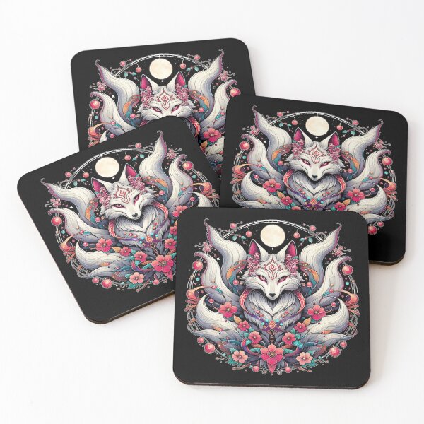 Item preview, Enchanting Kitsune Surrounded by Flowers and Moonlit Magic designed and sold by Dynke.