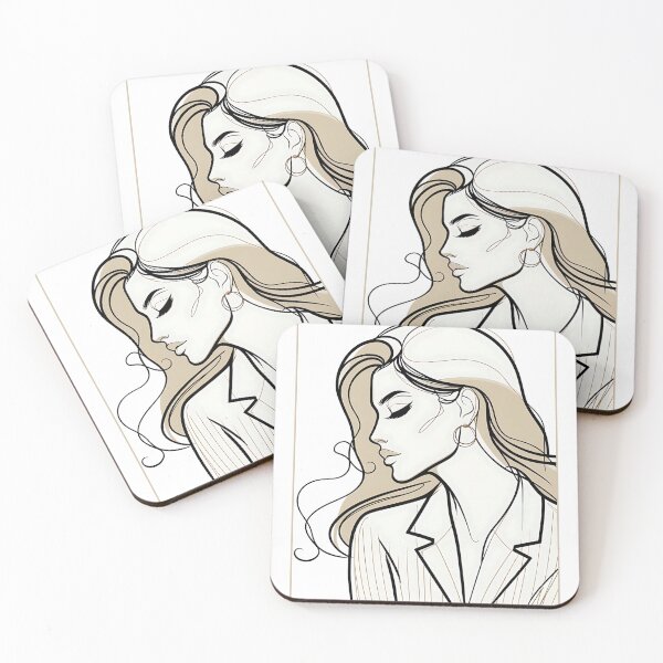 Item preview, Elegant Lady Portrait in Chic Brown Tones designed and sold by Dynke.