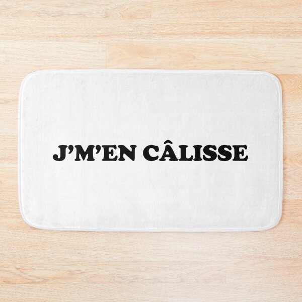 Item preview, J’m’en câlisse - bold black text designed and sold by EmeraldeaArt.