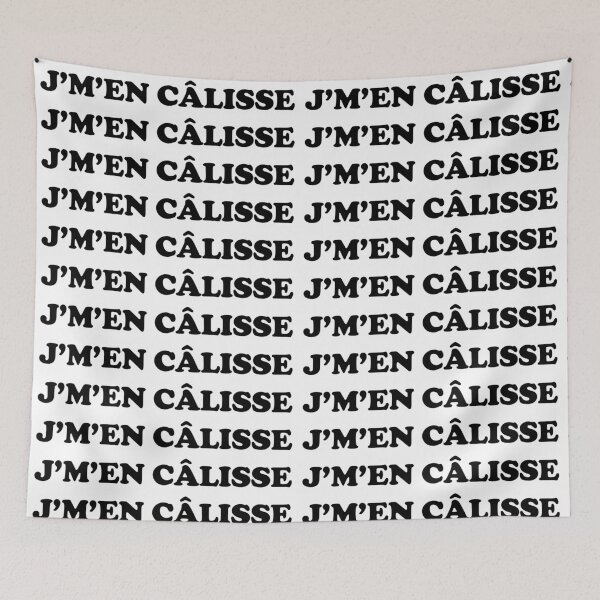 Item preview, J’m’en câlisse - bold black text designed and sold by EmeraldeaArt.