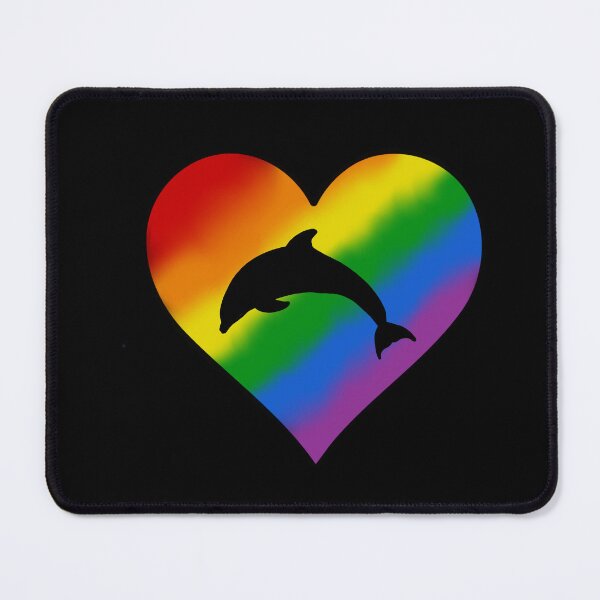 Item preview, Rainbow Dolphin Heart designed and sold by taylorrowan.