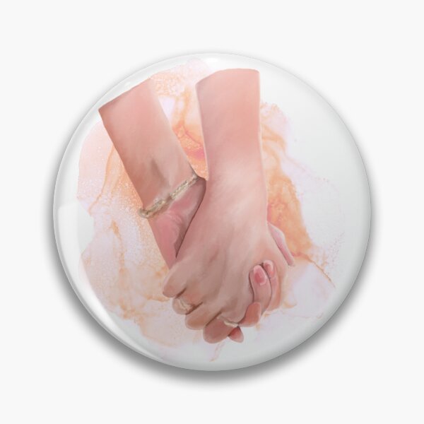 Item preview, Lesbian holding hands digital painting designed and sold by ivyanddaisies.