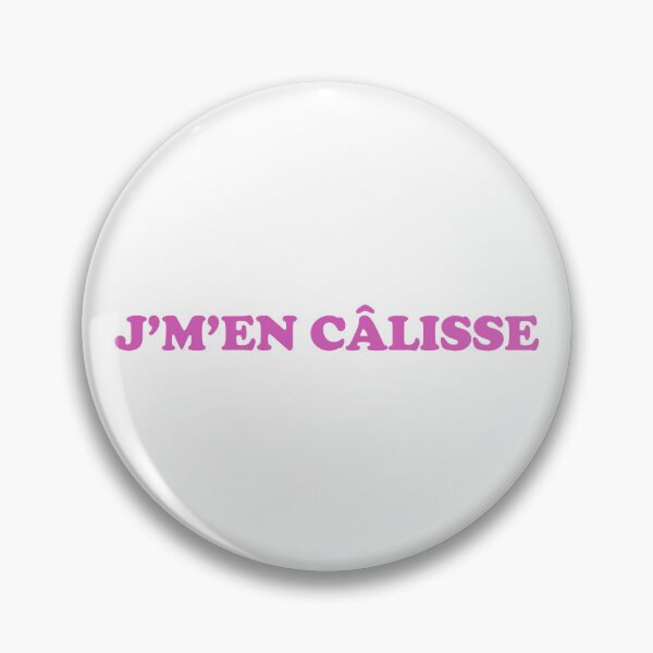 Item preview, J’m’en câlisse - bold pink text designed and sold by EmeraldeaArt.