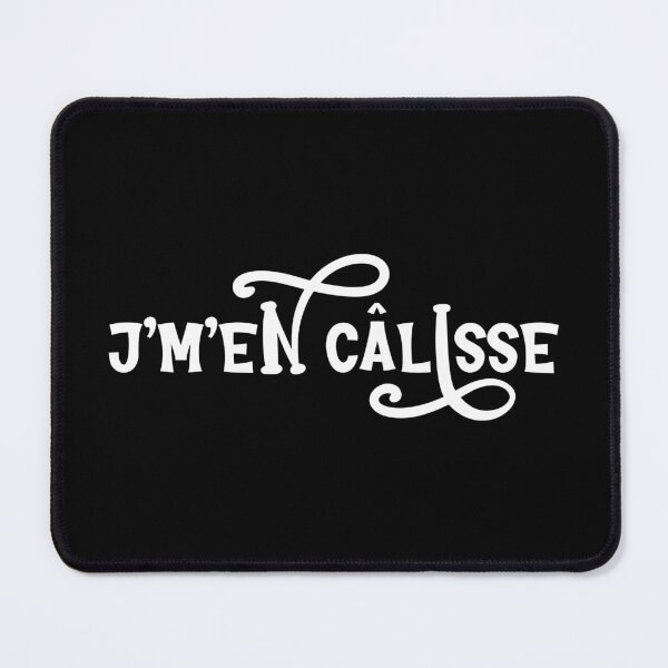 Item preview, j'm'en câlisse - whimsical white text design designed and sold by EmeraldeaArt.