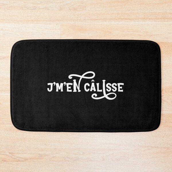 Item preview, j'm'en câlisse - whimsical white text design designed and sold by EmeraldeaArt.
