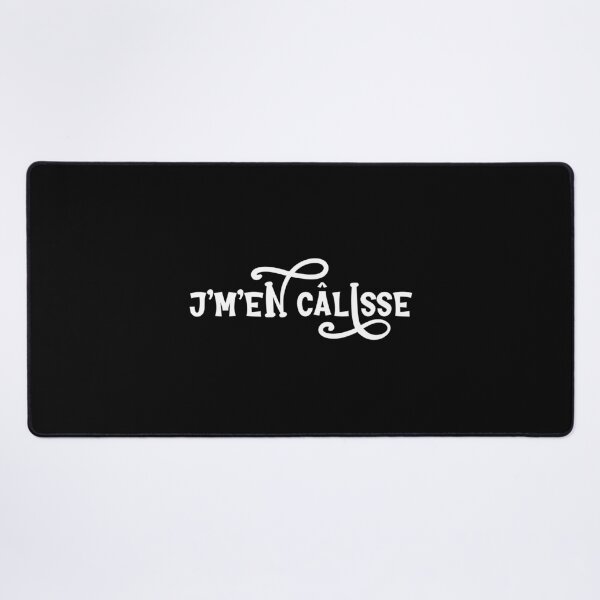 Item preview, j'm'en câlisse - whimsical white text design designed and sold by EmeraldeaArt.