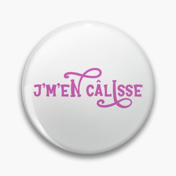 Item preview, j'm'en câlisse - whimsical pink text design designed and sold by EmeraldeaArt.