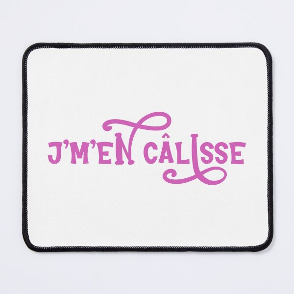 Item preview, j'm'en câlisse - whimsical pink text design designed and sold by EmeraldeaArt.