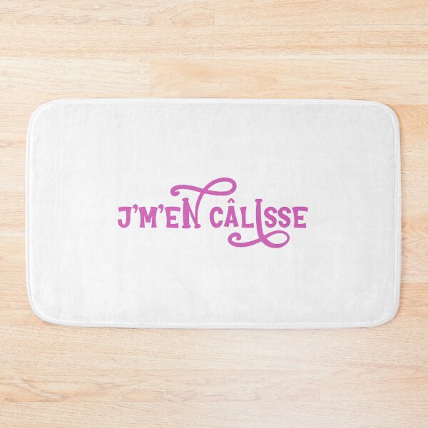 Item preview, j'm'en câlisse - whimsical pink text design designed and sold by EmeraldeaArt.