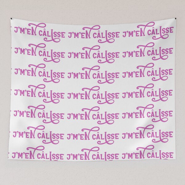 Item preview, j'm'en câlisse - whimsical pink text design designed and sold by EmeraldeaArt.