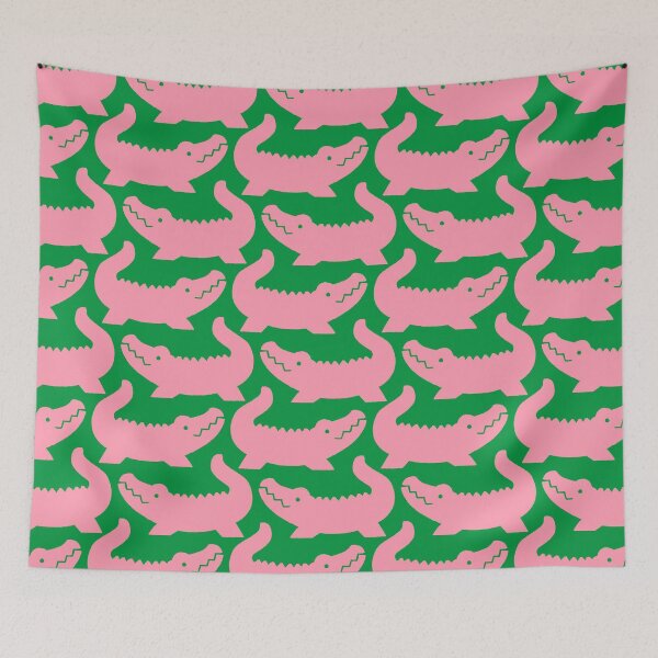 Item preview, Pink Alligators Pattern Style 1 designed and sold by knitetgantt.