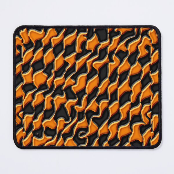 Item preview, Black and Orange Wavey Diagonal Checkerboard   designed and sold by TheRulerofEarth.