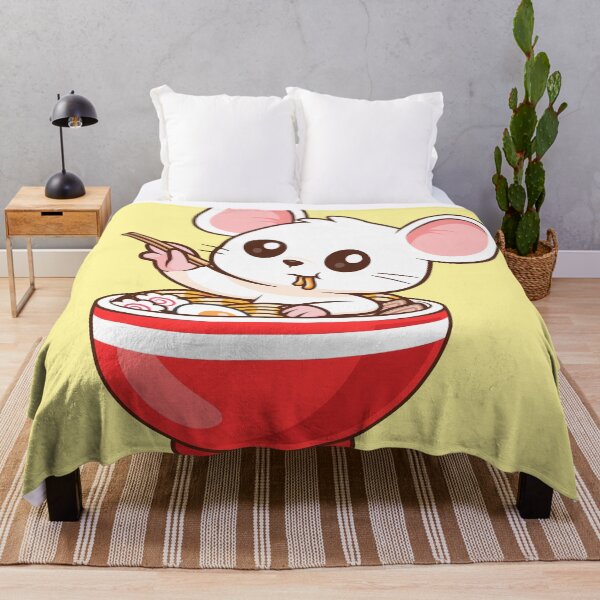 Item preview, Cute Mouse Eating Ramen Noodles with Chopsticks Cartoon Vector Icon - Adorable Animal and Food Illustration designed and sold by hjian8219.