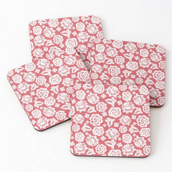 Item preview, Red lace flowers designed and sold by Silviaclara.