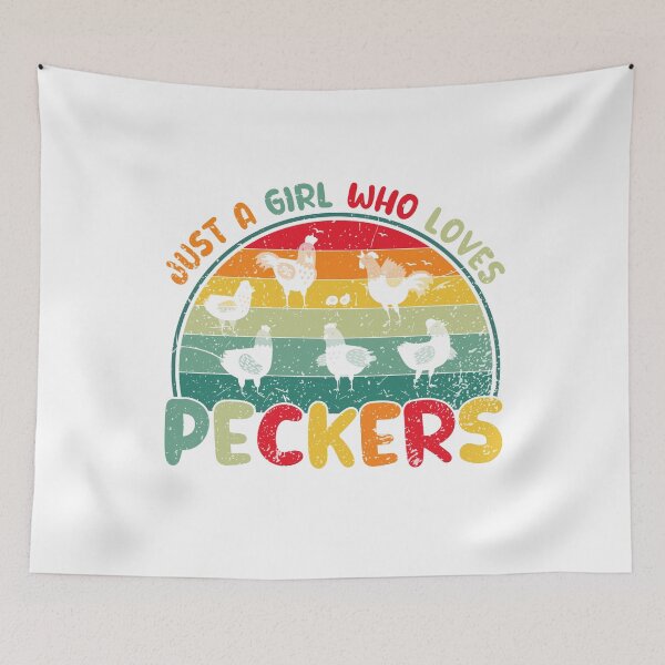 Item preview, Funny Saying Just a girl who loves Peckers Retro Vintage Chicken Lover designed and sold by REDDLINE.