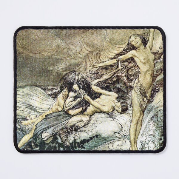 Item preview, The Rhinemaidens Obtain Possession Of The Ring And Bear It Off In Triumph - Arthur Rackham designed and sold by forgottenbeauty.
