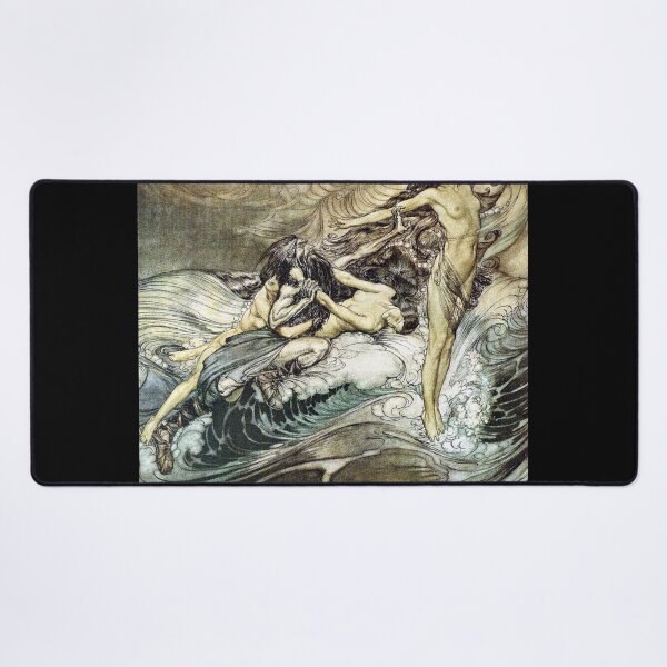 Item preview, The Rhinemaidens Obtain Possession Of The Ring And Bear It Off In Triumph - Arthur Rackham designed and sold by forgottenbeauty.