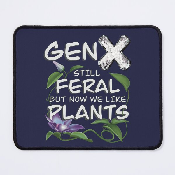Item preview, Funny Typographic GenX Quote with a Pretty Flower and Vines designed and sold by AloraDawnEve.