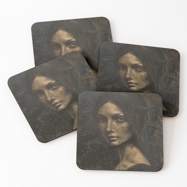 Item preview, Dark & Moody Vintage Portrait - Oil Painting for Renaissance Lovers designed and sold by JadeLotusArt.