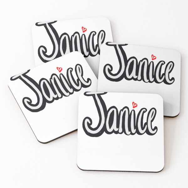 Item preview, Janice girls name woman women’s first name in white cursive calligraphy personalised personalized customized name Gift for Janice designed and sold by Artonmytee.