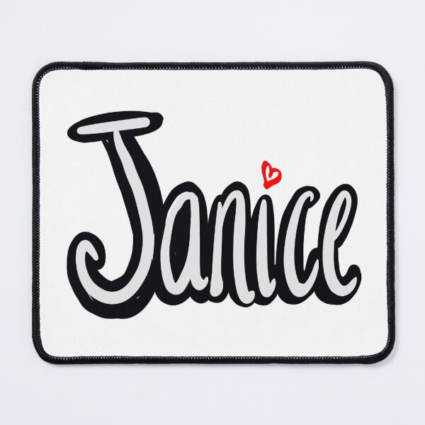 Item preview, Janice girls name woman women’s first name in white cursive calligraphy personalised personalized customized name Gift for Janice designed and sold by Artonmytee.