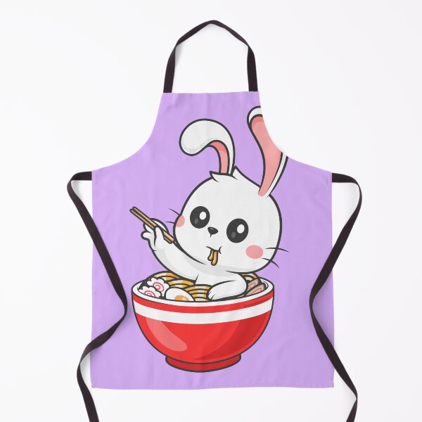 Item preview, Cute Rabbit Eating Ramen Noodles with Chopsticks Cartoon Vector Icon - Whimsical Animal and Food Illustration designed and sold by hjian8219.