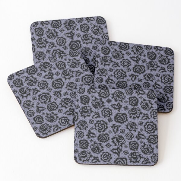 Item preview, Lilac and black lace flowers designed and sold by Silviaclara.