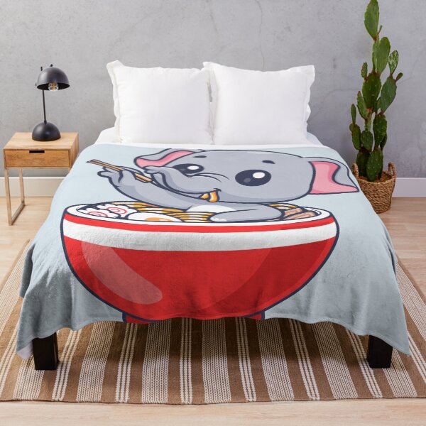 Item preview, Cute Elephant Eating Ramen Noodles with Chopsticks Cartoon Vector Icon - Adorable Animal and Food Illustration designed and sold by hjian8219.