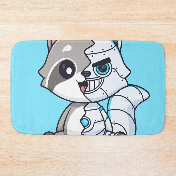 Item preview, Cute Raccoon Robot Cyborg Cartoon Vector Icon - Futuristic Animal and Technology Illustration designed and sold by hjian8219.