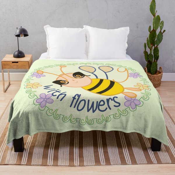 Item preview, Happy Bee with Flowers - Be Happy with Flowers designed and sold by ArtFisher.