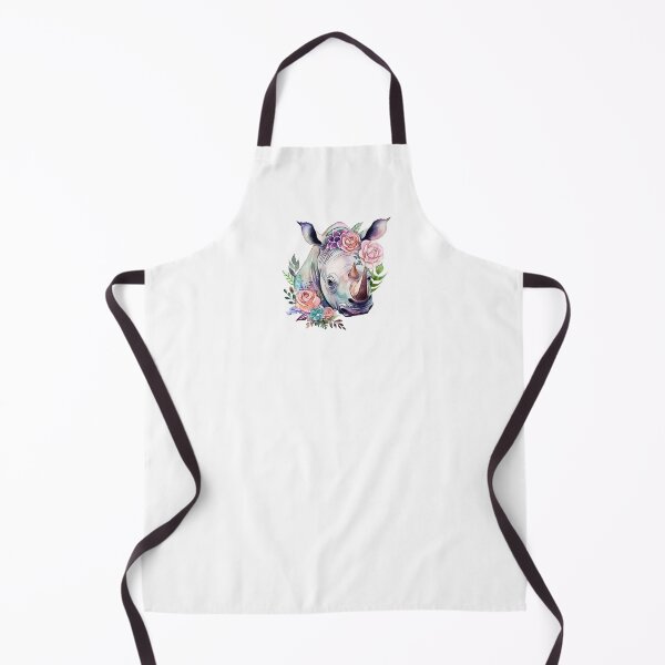 Item preview, Floral Cute Rhino designed and sold by EmeraldeaArt.