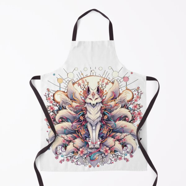 Item preview, Mystical Moonlight Kitsune Covered in Flowers designed and sold by Dynke.