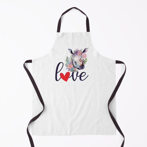 Item preview, Love Rhinos - floral rhino art designed and sold by EmeraldeaArt.