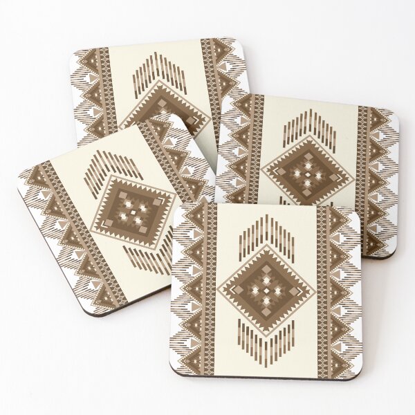 Item preview, Vintage Geometric Ethnic pattern brown tone designed and sold by kasune-shop.