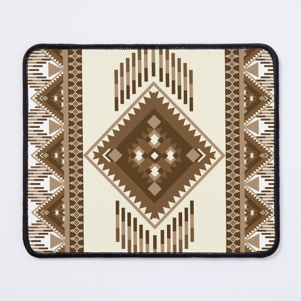 Item preview, Vintage Geometric Ethnic pattern brown tone designed and sold by kasune-shop.