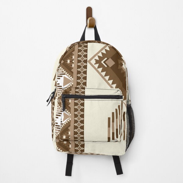Item preview, Vintage Geometric Ethnic pattern brown tone designed and sold by kasune-shop.