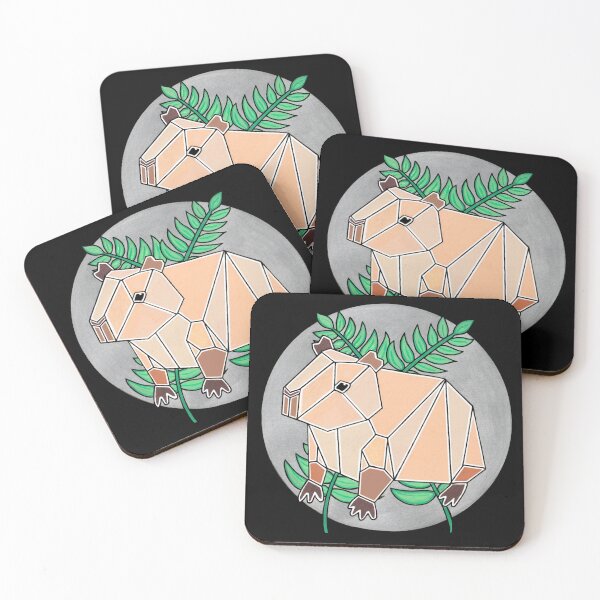 Item preview, Geometric Capybara - Black designed and sold by Hypedi.