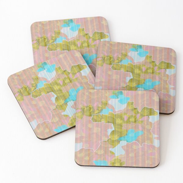 Item preview, Floral abstract pinstripe background designed and sold by goldsmudge.