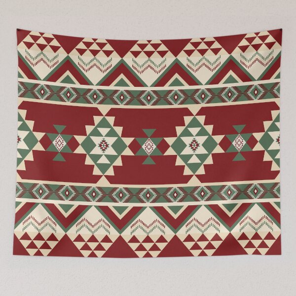 Item preview, Geometric Ethnic pattern in a red background  designed and sold by kasune-shop.