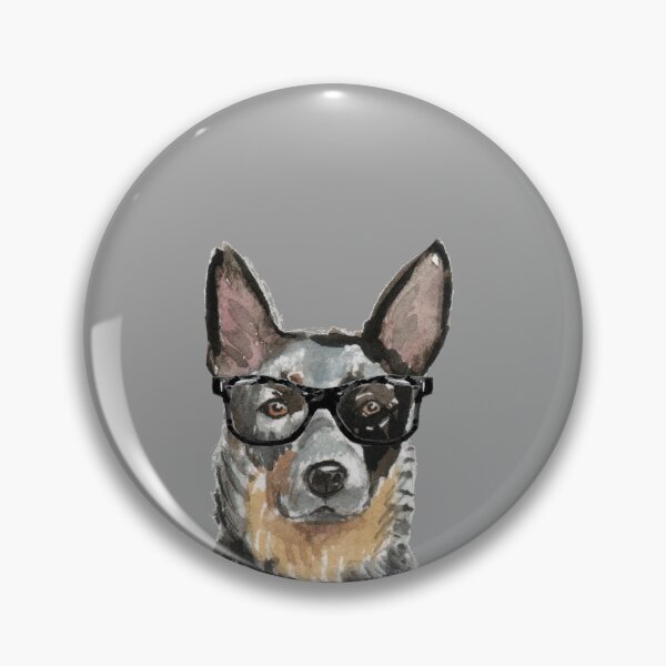 Item preview, Australian Cattle Dog Wearing Glasses  designed and sold by beastieboutique.