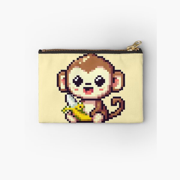 Item preview, pixelated monkey designed and sold by miriam-miranda.
