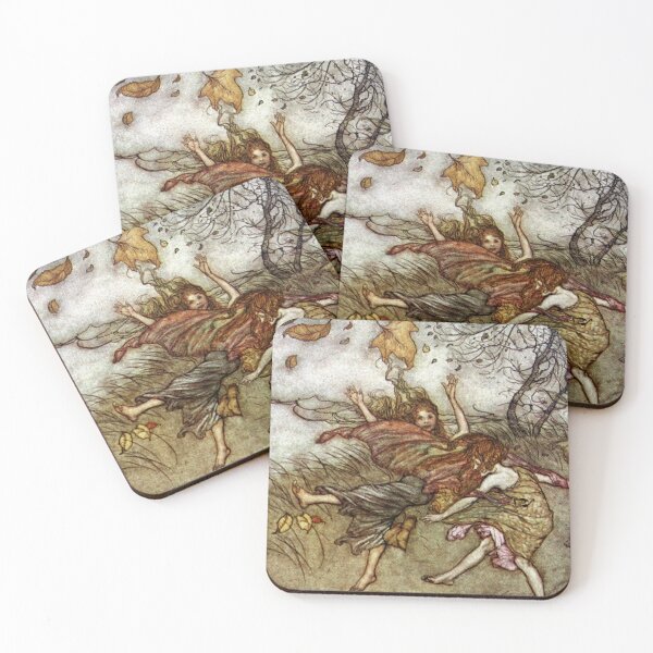 Item preview, Autumn Fairies Dancing in the Wind - Arthur Rackham designed and sold by forgottenbeauty.