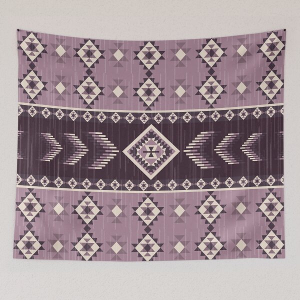 Item preview, Vintage Geometric Ethnic seamless pattern in a violet background designed and sold by kasune-shop.